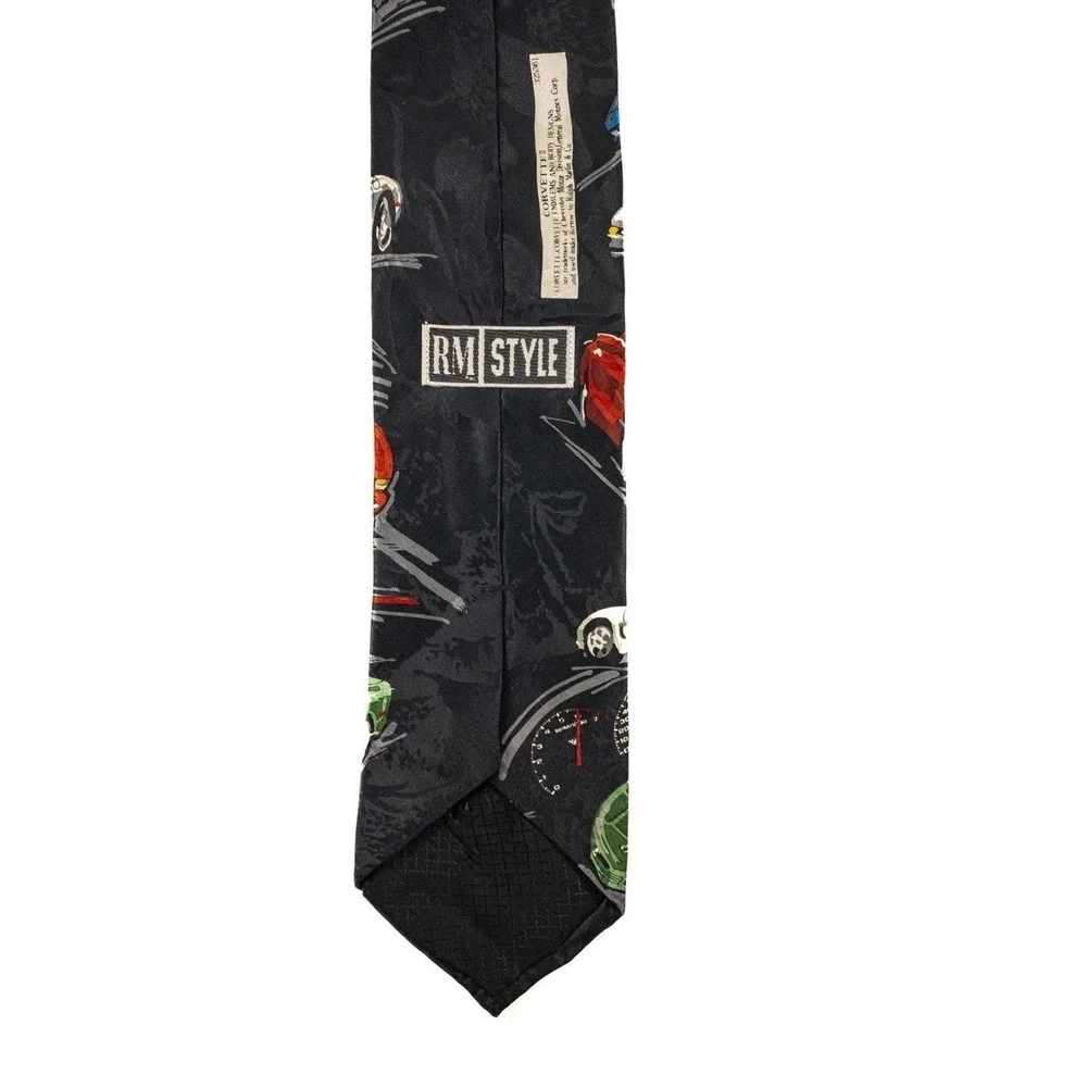 Vtg 1994 Ralph Marlin Corvette II Silk Tie Dennis Simon Automotive Chevy C5 C4